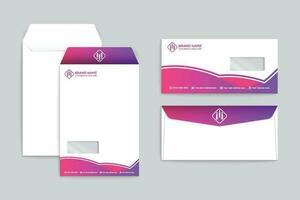 Gradient color  envelope template vector