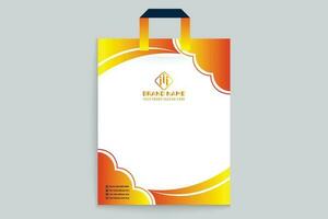 Gradient   luxury shopping bag template vector