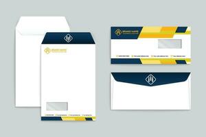 Clean professional envelope template vector