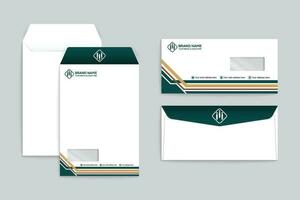 Clean professional envelope template vector