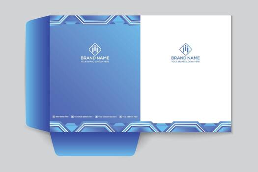 Gradient  color  presentation folder template vector