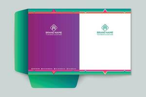 Colorful presentation folder design vector