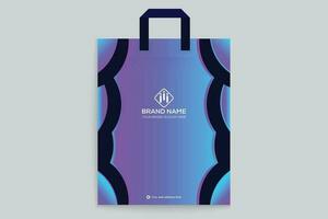 Gradient   luxury shopping bag template vector