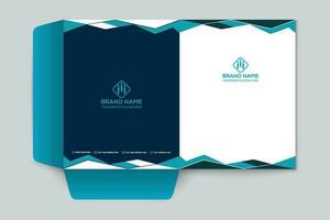 Clean corporate presentation folder template vector