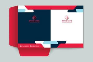 Red and black color presentation folder design vector