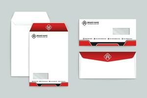 Red  color envelope design vector