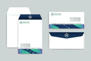 Clean professional envelope template vector