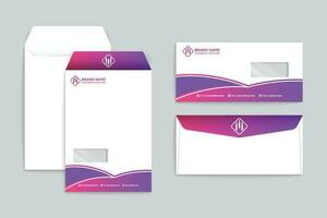 Gradient color  envelope template vector