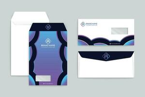 Gradient  color  envelope template vector