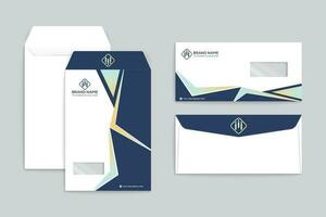 Company envelope design and blue color vector