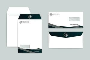 Black shape envelope design vector