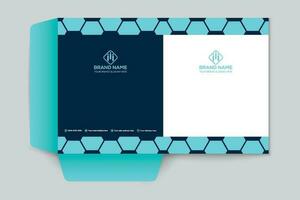blue  and black color presentation folder design vector