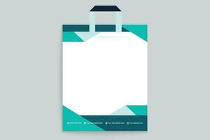 Clean professional shopping bag template vector