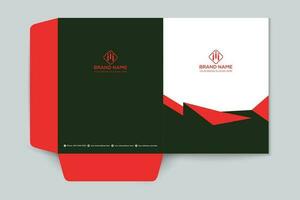 Red and black color presentation folder design vector