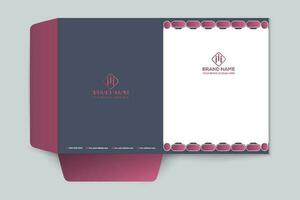 Black shape presentation folder design vector