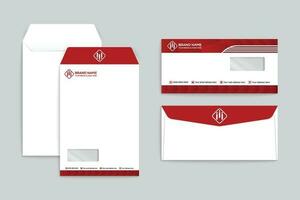 Red  color envelope design vector