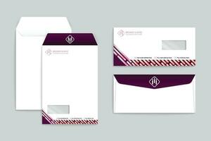 Clean professional envelope template vector