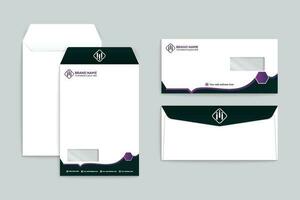 Black shape envelope design vector