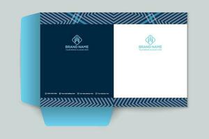 blue  and black color presentation folder design vector