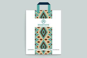 Clean style modern shopping bag template vector