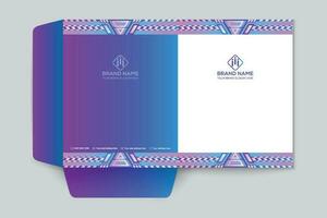 Gradient  color  presentation folder template vector