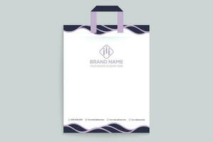 Clean corporate shopping bag template vector