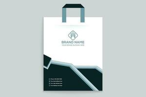 black color shopping bag design vector