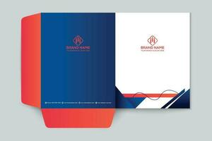 Clean style modern presentation folder template vector