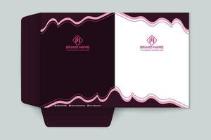 Black shape presentation folder design vector