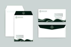 Black shape envelope design vector