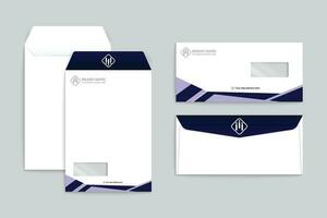 Clean professional envelope template vector