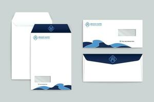 Company envelope design and blue color vector