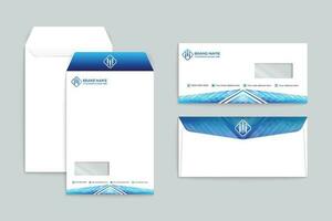 Company envelope design and blue color vector