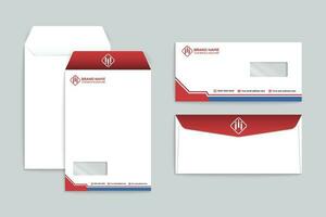 Red  color envelope design vector