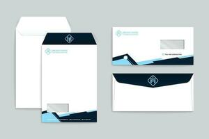 envelope design with blue color vector