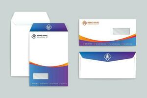 Gradient  color  envelope template vector