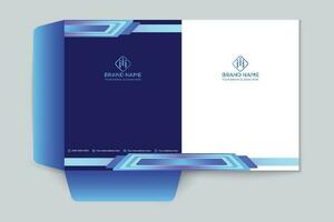 Clean style modern presentation folder template vector