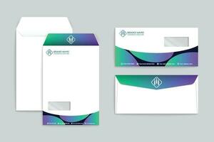 Gradient color  envelope template vector