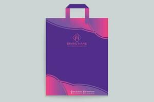 Gradient  luxury shopping bag template vector