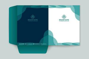 Modern presentation folder design vector