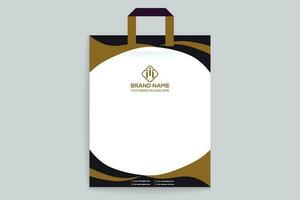 black color shopping bag design vector