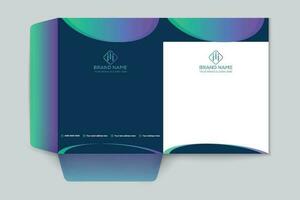 Gradient  color  presentation folder template vector