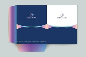 Gradient  color  presentation folder template vector