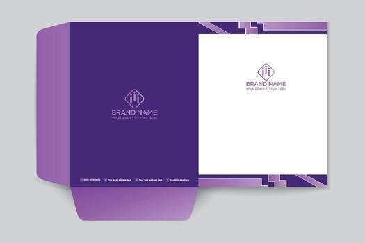 Simple presentation folder template vector