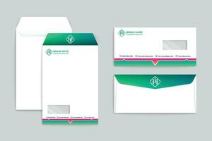 Gradient color  envelope template vector