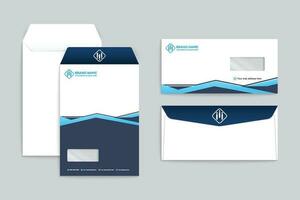 Clean professional envelope template vector