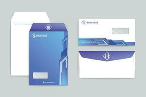 Gradient  color  envelope template vector