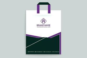 black color shopping bag design vector