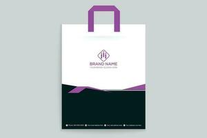 black color shopping bag design vector