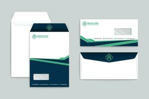 Professional envelope mockup vector